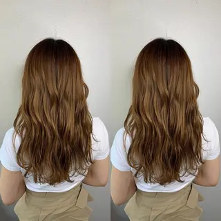 セミロング カラー 似合わせ/ブリーチ カラー.岡田友仁のヘアスタイル