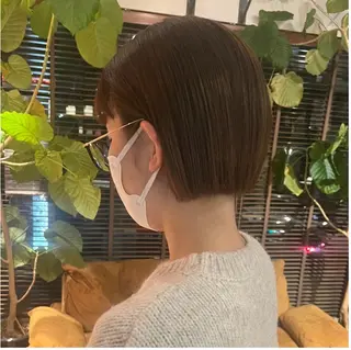 ショート 似合わせカット✂︎ 艶カラー･*:湊七海のヘアスタイル
