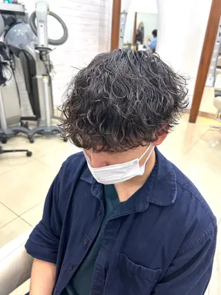 パーマ メンズ うる艶カラー/ 髪質改善/まい🪐‪のヘアスタイル