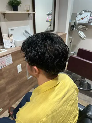 パーマ メンズ 顔まわり/オフィス カラー/青栁優🔆のヘアスタイル