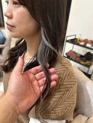 セミロング カラー 西浦慎二 /艶カラー/髪質改善のヘアスタイル