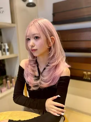 ロング カラー Maison Annex【心斎橋/レイヤーカット/ブリーチなしダブルカラー/髪質改善カラー】所属・レイヤーカット/ 心斎橋 MACOのヘアスタイル