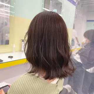 ミディアム カラー ヘアアレンジ ☁️縮毛矯正✖️ 透明感☁️りくのヘアスタイル