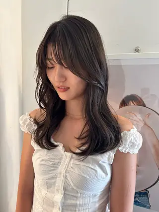 セミロング カラー rizu　/ ボブ /ブラウンカラーのヘアスタイル