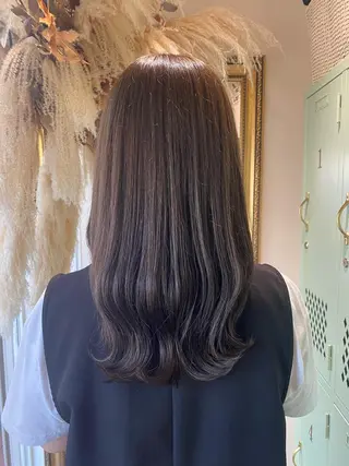 セミロング カラー 透明感カラー/韓国 ヘア🩶yuri🩵のヘアスタイル