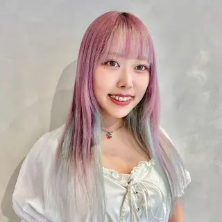 ロング カラー 🤍髪質改善➕透明感 カラー🤍川上葵のヘアスタイル