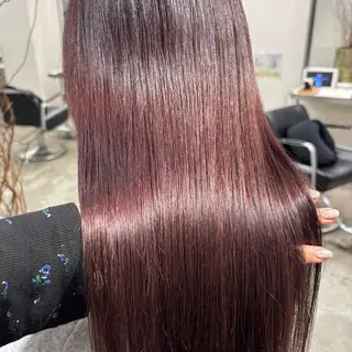 セミロング カラー 髪質改善ストレート /暖色カラー🎀🪞のヘアスタイル