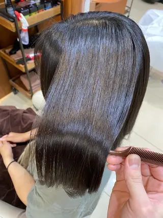 ロング コテ巻き風パーマ/ 髪質改善/河島恭平のヘアスタイル