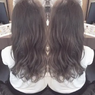 セミロング ロング カラー 皆巳 達郎のヘアスタイル