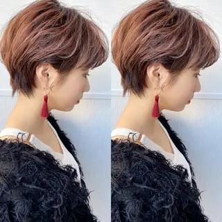 ショート ショート/ボブ/ 白髪ぼかし/しんやのヘアスタイル