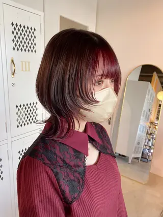 ミディアム カラー 安藤 結花のヘアスタイル