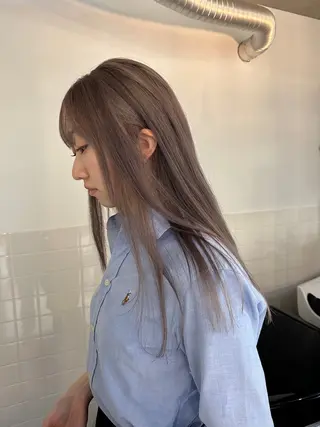 ロング カラー 大木 紗也香のヘアスタイル