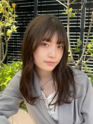 セミロング 園田 渉 ◤SHIKIO◢のヘアスタイル
