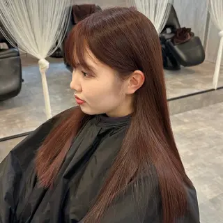 セミロング 🌹ハッシュカット、 レイヤー韓国ヘア🌹のヘアスタイル