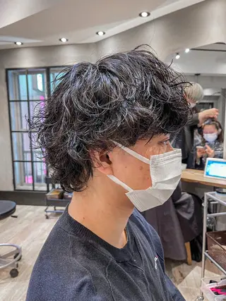 ショート パーマ メンズ amie高崎所属・高崎メンズパーマ 髪質改善TAKEのヘアスタイル