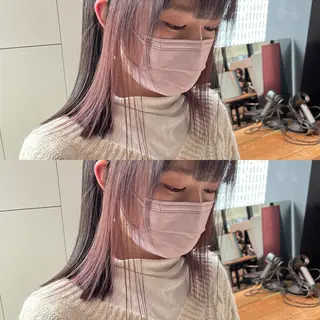 ミディアム カラー 💜ハイトーン💛 マジカルかいちゃんのヘアスタイル