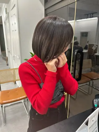 ショート カラー レイヤーボブ/ 艶カラー/サナ🌼のヘアスタイル