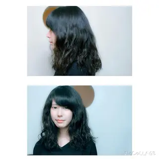 ロング カラー パーマ 川間 将彦のヘアスタイル