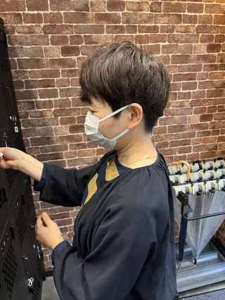 ショート カラー パーマ ヘアアレンジ メンズ キッズ ネイル マツエク・マツパ アイブロウ times salon名駅所属・久木原 ゆりのヘアスタイル