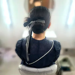 ヘアアレンジ セミロング 渥美 寿美翔のヘアスタイル