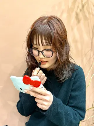 セミロング カラー 似合わせカラー／ 松岡茉和🐼🌈🌟のヘアスタイル