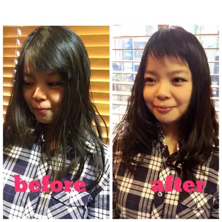 セミロング 苅田 茂樹のヘアスタイル