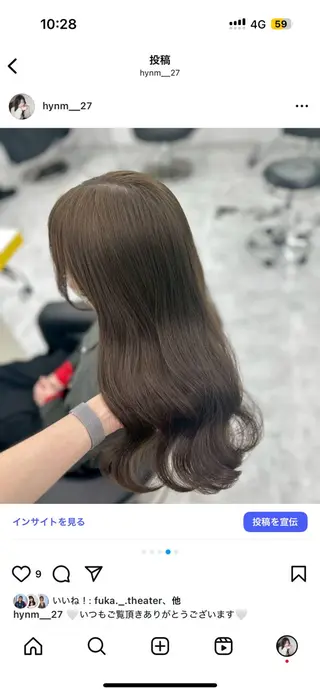 カラー 透明感🫧韓国 🫧hana🫧のヘアスタイル