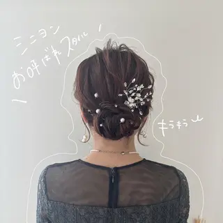 ミディアム カラー ヘアアレンジ お洒落パーマ/ 艶カラー/michiのヘアスタイル