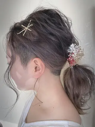 ミディアム ヘアアレンジ 川越 輝梨奈のヘアスタイル