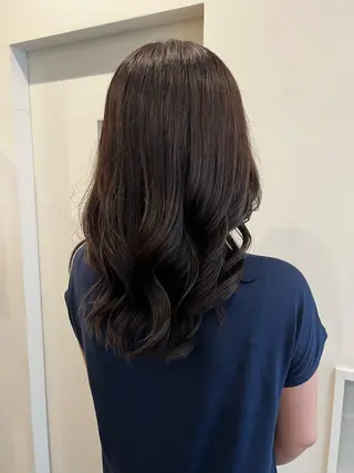 セミロング カラー MASHU Machela店所属・ほのか./大阪 透明感カラー/韓国風のヘアスタイル