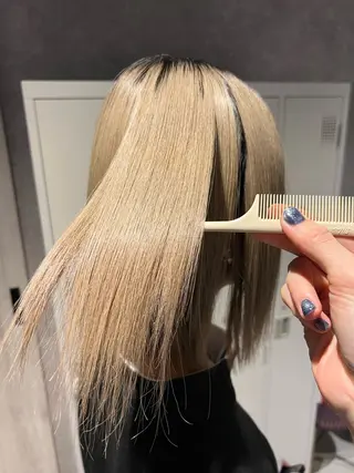 ミディアム 日開 心渚のヘアスタイル