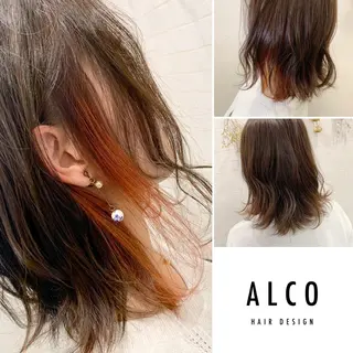 ミディアム カラー ワタイショウタ 髪質改善✨眉毛サロンのヘアスタイル