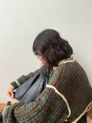 ミディアム パーマ 暖色カラー/似合わせ カット/名古屋/辻のヘアスタイル