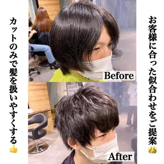 パーマ メンズ Loy所属・メンズヘア特化 パーマ 縮毛矯正🔷のヘアスタイル