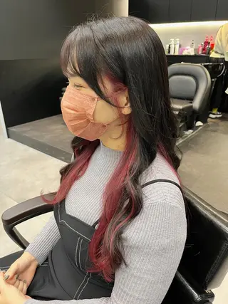 セミロング カラー 🦩レイヤー|透明感 カラー🦩makoのヘアスタイル