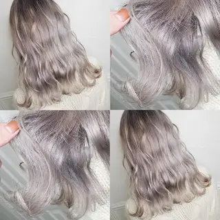 ロング カラー ヘアアレンジ メンズ キッズ 💟Chloe原宿店 🩶ハイトーンのヘアスタイル