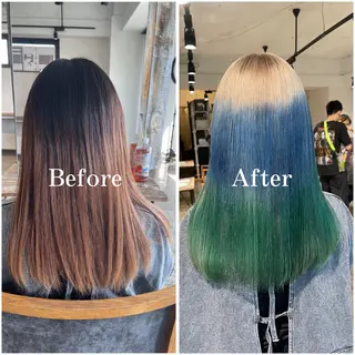 ロング カラー ムラ修正/ ハイトーン💖Riaのヘアスタイル