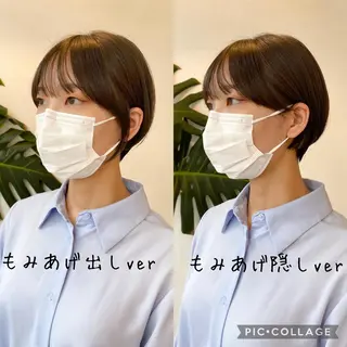 ショート カラー ヘアアレンジ ナカジ🌸ロブ/ボブ /前髪🌸のヘアスタイル