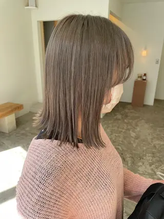 ミディアム カラー ヒナゴ トヨカズのヘアスタイル