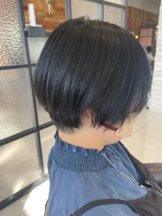 ショート ちぐさ/暖色/ ワンカラー🤍のヘアスタイル