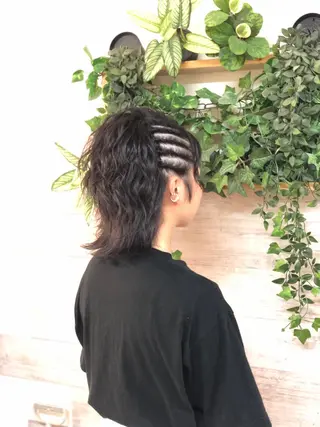 ヘアアレンジ Roquat Salon所属・AYA/ヘアセット/ メンズ/コーンロウのヘアスタイル