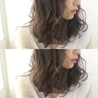 セミロング カラー 竹内啓太 ボブのヘアスタイル