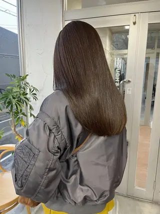 セミロング 荒川泰輝/オリーブ カラー/透明感カラーのヘアスタイル