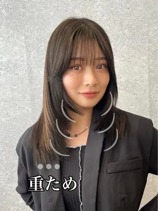 セミロング 映える顔まわり/前髪 特化 💗 ユキマのヘアスタイル