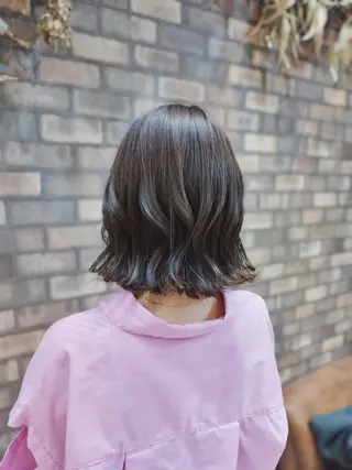 セミロング ヘアアレンジ パーマ カラー 【N°deseo】 吉祥寺のヘアスタイル