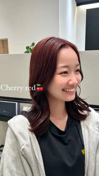 セミロング k-twoあべのキューズモール店所属・k-two☁あべの/ 艶感カラー/Touaのヘアスタイル