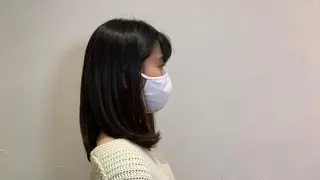 セミロング カラー 🧸 仲間ひめかのヘアスタイル