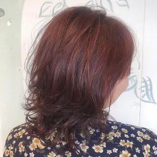 ミディアム カラー マツエク・マツパ ボブ顔周り 韓国遠藤小雪のヘアスタイル