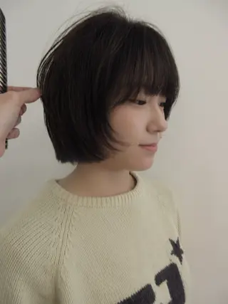 ショート 赤み消しカラー/ オリーブ/トモキのヘアスタイル