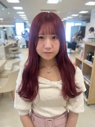 セミロング カラー 暖色専門美容師🎀 お客様満足度◎のヘアスタイル